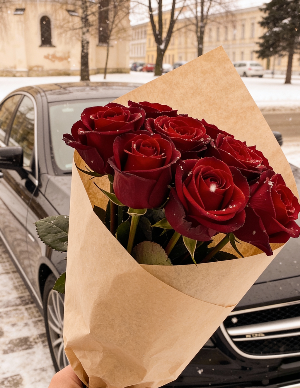 Premium klasės rožės - 40cm